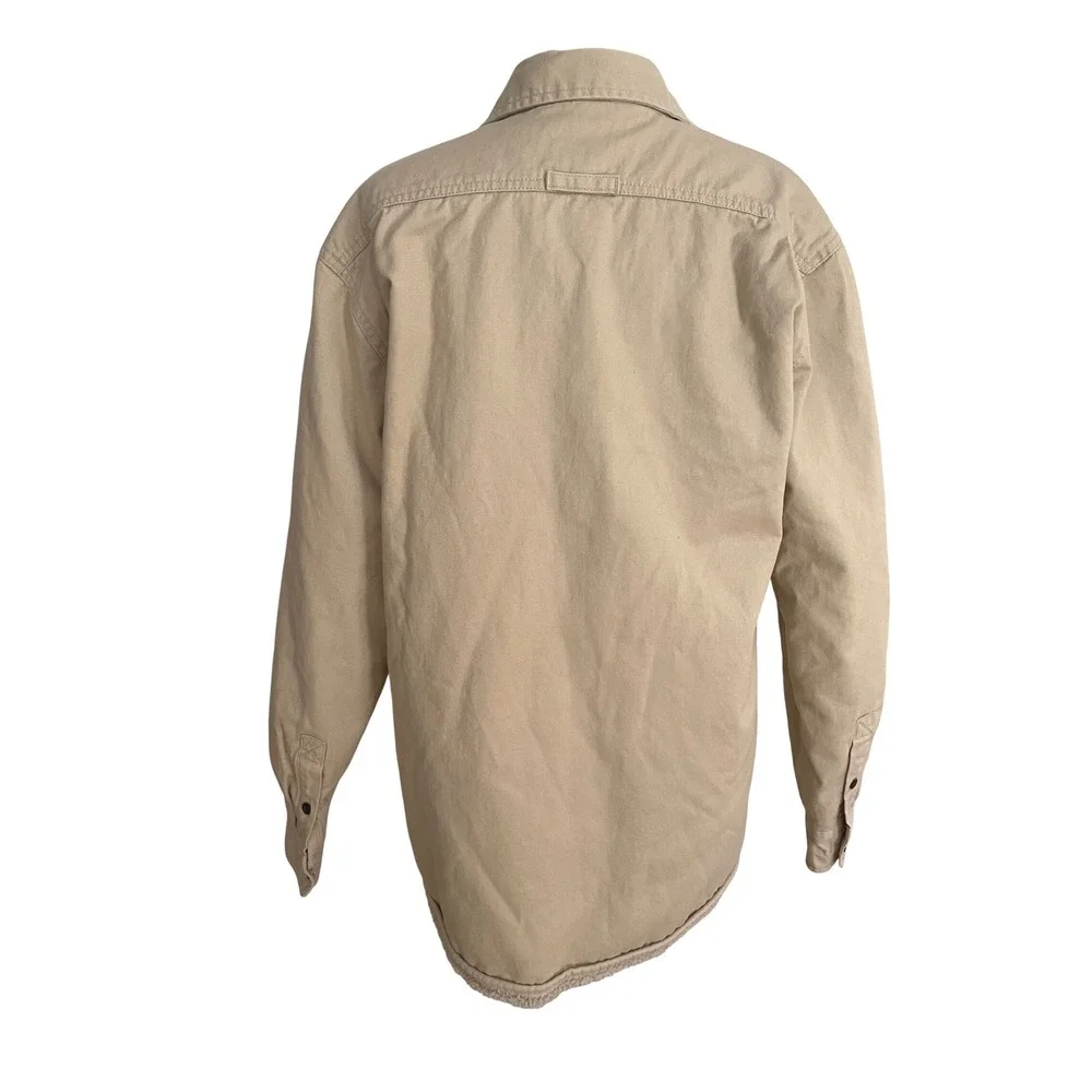 Levi Shirt Jacket Mens S Tan Cotton Sherpa Lined Utility Work Shacket 3LYLW7252
